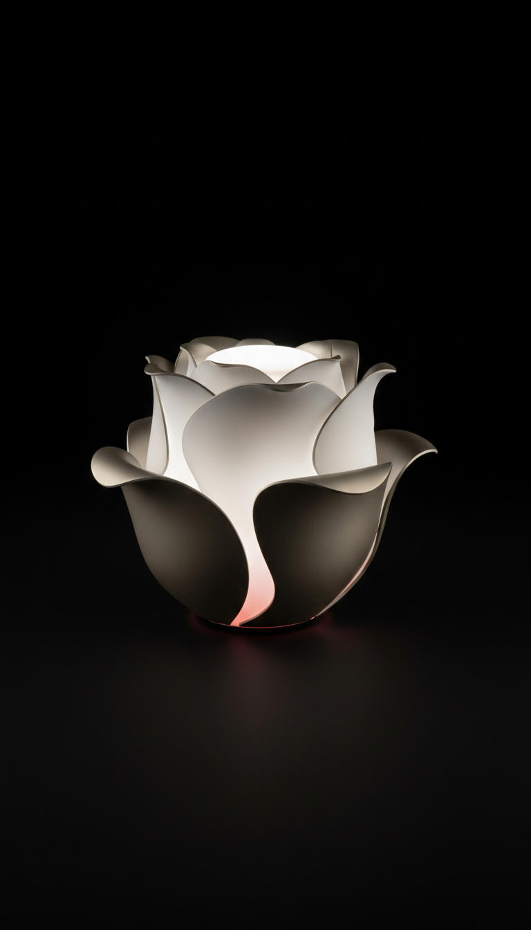 LED Mood Lamp with Rose Glow
