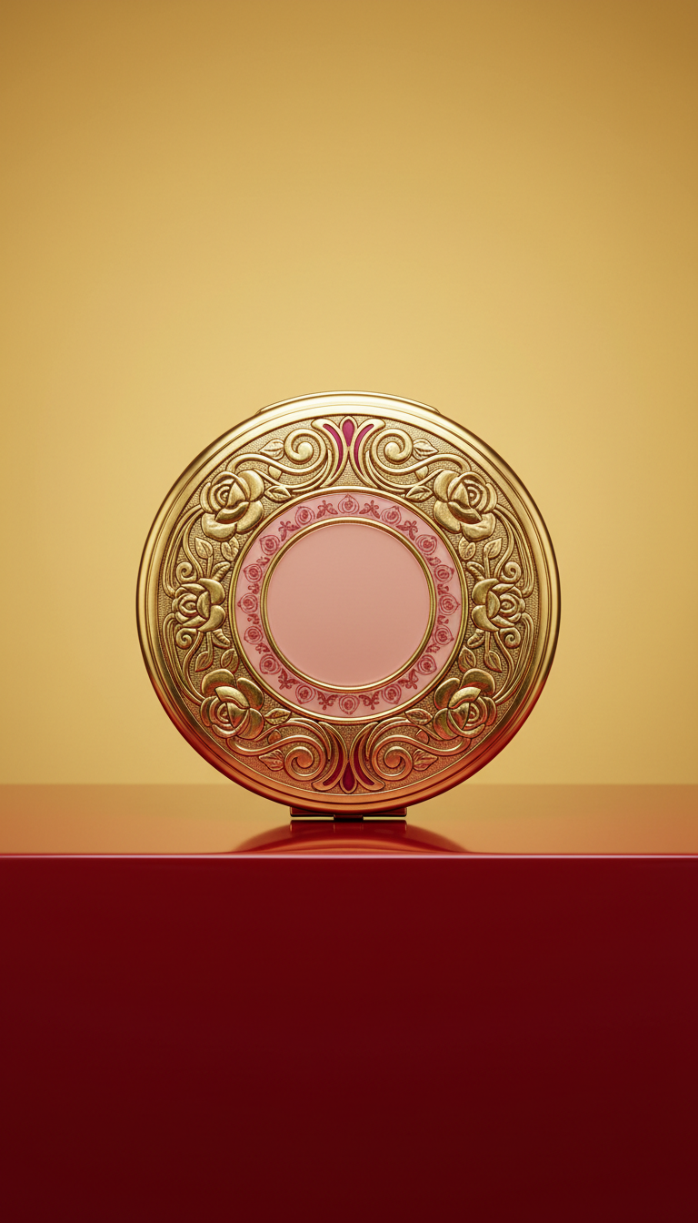 Gilded Powder Compact Satin Matte